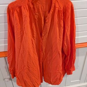 The voice is Old Navy 2XL orange blouse